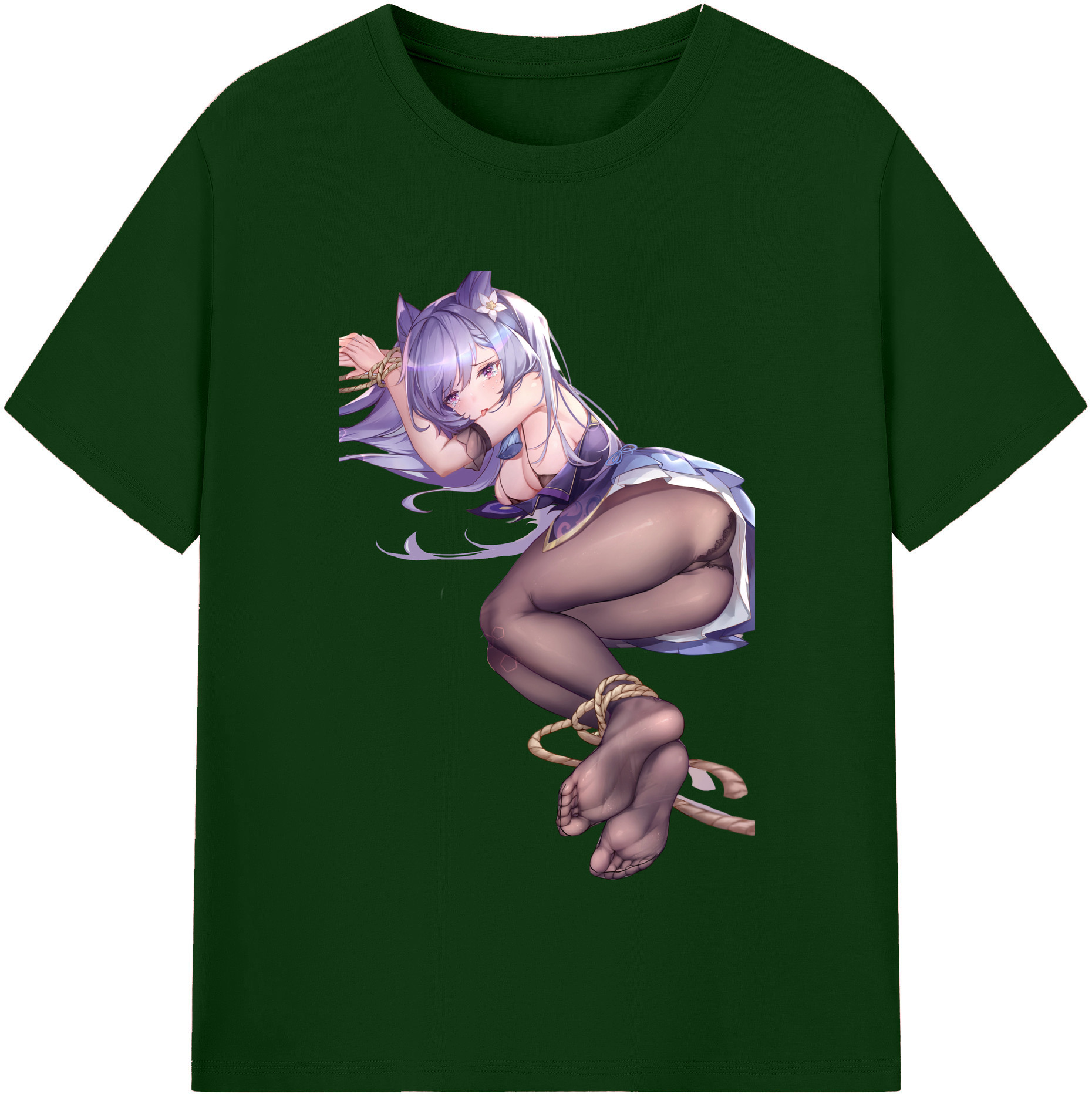げんし神 刻晴 こくせい genshin Kokusei 綿100％半袖Tシャツ（フロントプリント）